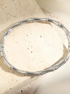 MYKI Silver-Plated Stainless Steel Wraparound Bracelet