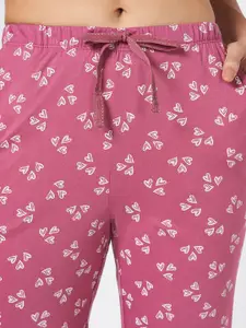 Dreamz by Pantaloons Women Printed Pure Cotton Mid-Rise Lounge Pants