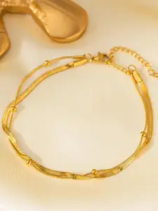 MYKI Gold-Plated Stainless Steel Wraparound Bracelet