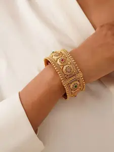 JAYPORE Stone-Studded Bangle