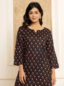 DHANOTA Women Printed Top With Trousers Co-Ords