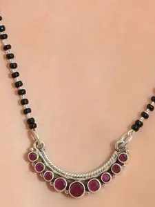 JAYPORE Silver Beaded Necklace