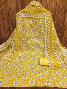 Maroosh Floral Embroidered Unstitched Dress Material