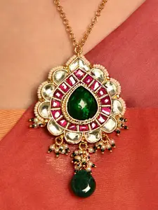 JAYPORE Gold-Plated Kundan Studded Necklace