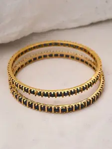 JAYPORE Set of 2 Stones Studded Bangle