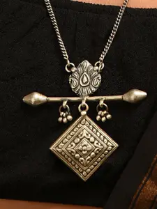 JAYPORE Pure Silver Statement Necklace