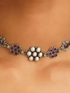 JAYPORE Artificial Stones Studded Necklace