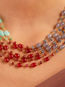 JAYPORE Beaded Layered Necklace