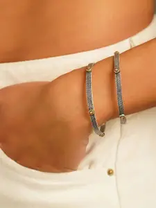 JAYPORE Set Of 2 Oxidized Bangles