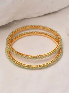 JAYPORE Set of 2 Stone Studded Bangles