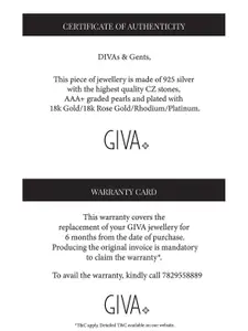 GIVA 925 Sterling Silver Rose Gold-Plated Stone Studded Thamarai Necklace