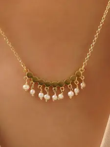 JAYPORE Pure Silver Gold-Plated Necklace