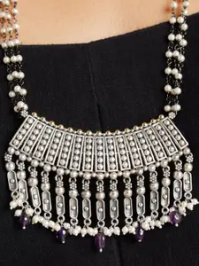 JAYPORE Beaded Ethnic Necklace