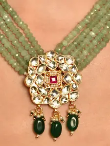 JAYPORE Gold-Plated Kundan Necklace
