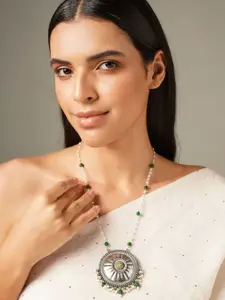 JAYPORE Beaded Ethnic Necklace