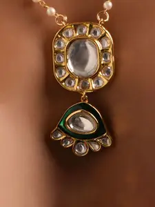 JAYPORE Gold-Plated Kundan Necklace