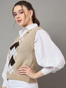 KASMA Women Woollen Sleeveless Pullover