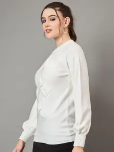 KASMA Women Round Neck Woollen Pullover Sweaters