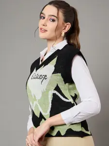 KASMA Women Colourblocked Woollen Pullover