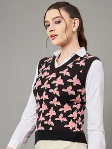 KASMA Women Self Design Quirky Woollen Pullover