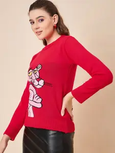 KASMA Women Humour and Comic Woollen Pullover