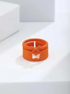 YU FASHIONS Pack Of 2 Couple Best Friend Butterfly Coral Ring