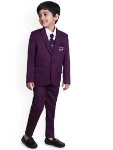 BAESD Boys Regular Fit Single-Breasted Formal Blazer and Trousers Suits