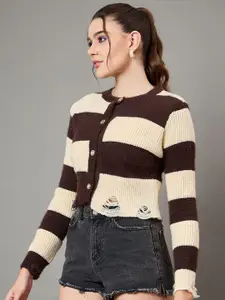 KASMA Women Colourblocked Woollen Sweaters