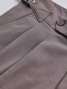 Snitch Men Smart Slim Fit Pleated Trouser