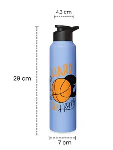 Speedex Blue Typography Printed Stainless Steel Single Wall Vacuum Water Bottle 1 L