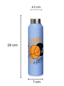 Speedex Blue & Orange Abstract Printed Stainless Steel Single Wall Vacuum Water Bottle 1L