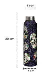 Speedex Purple Single Stainless Steel Abstract Printed Single Wall Vacuum Water Bottle 1L