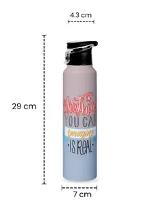Speedex Grey & Red Printed Stainless Steel Single Wall Vacuum Water Bottle 1L