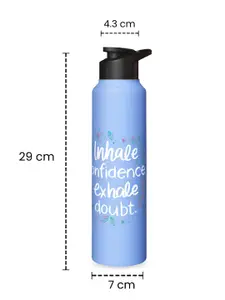 Speedex Blue & White Printed Stainless Steel Single Wall Vacuum Water Bottle 1L