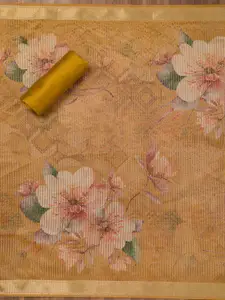 Koskii Floral Embroidered Zari Work Pure Cotton Unstitched Dress Material