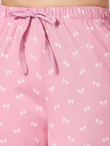 Dreamz by Pantaloons Women Pure Cotton Printed Mid-Rise Straight Leg Lounge Pant