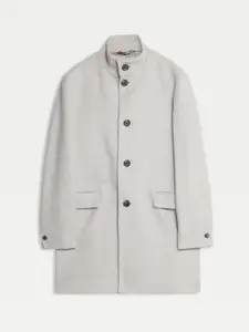 Marks & Spencer Men Mandarin Collar Overcoat