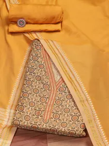 Biba Floral Printed Pure Cotton Unstitched Dress Material