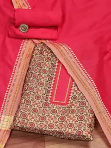 Biba Floral Printed Pure Cotton Unstitched Dress Material