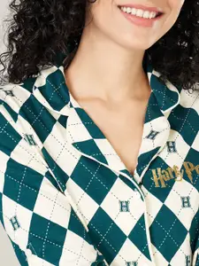 Dreamz by Pantaloons Women Checked Pure Cotton Nightdress