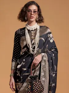 DEVATITHI Woven Design Zari Pure Georgette Saree