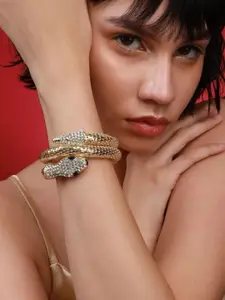 DressBerry Women Gold-Plated Wraparound Bracelet