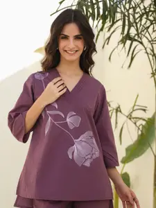 JISORA Printed Pure Cotton Top & Trouser