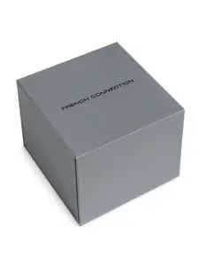 French Connection Men Skeleton Dial & Stainless Steel Bracelet Style Straps Analogue Watch FCA11USM