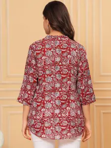 Siya Fashion Women Floral Printed Pure Cotton Handloom Kurti