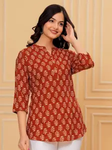 Siya Fashion Ethnic Motifs Printed Pure Cotton A-Line Kurti