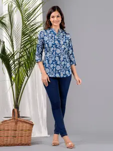 Siya Fashion Women Floral Printed Pure Cotton Handloom Kurti