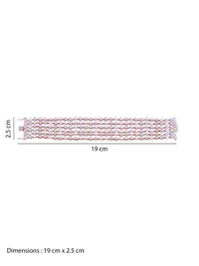 TOUCH925 Silver Cubic Zirconia Elasticated Bracelet