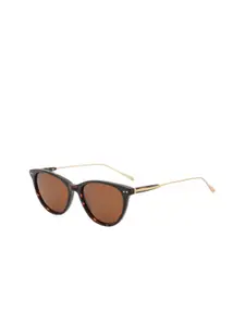 Ted Smith Women Cateye Sunglasses with Polarised KAITHY_SDMG-DEMI BROWN