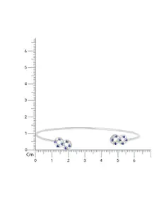 TOUCH925 Silver Cubic Zirconia Cuff Bracelet